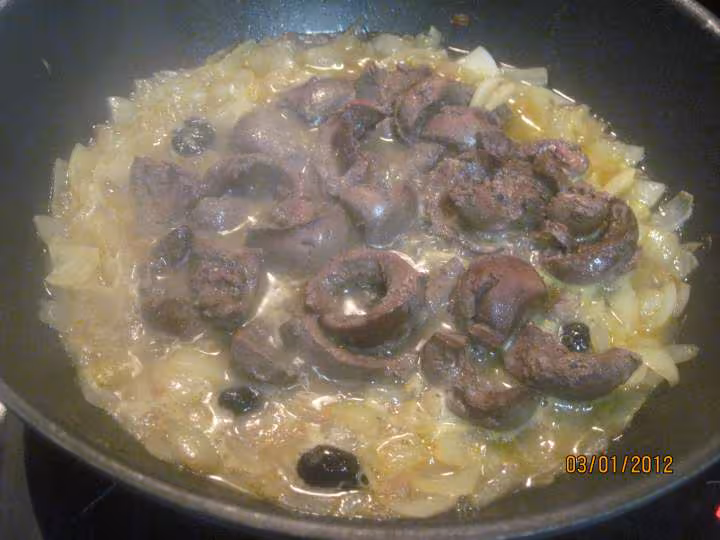 Rognons de porc aux oignons