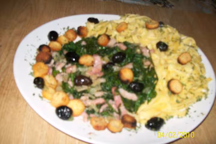 Roquette cuisinee au tagliatelle