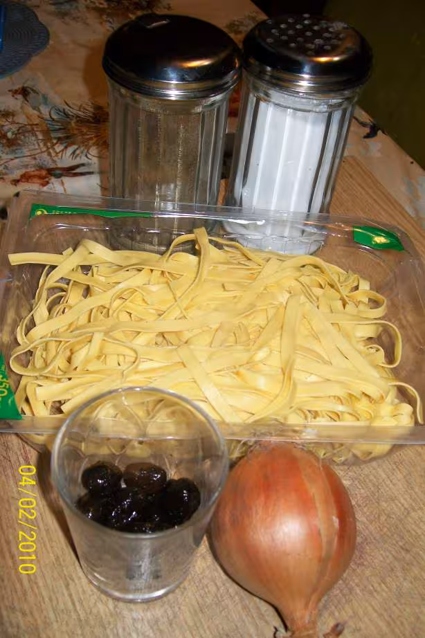 Roquette cuisinee au tagliatelle