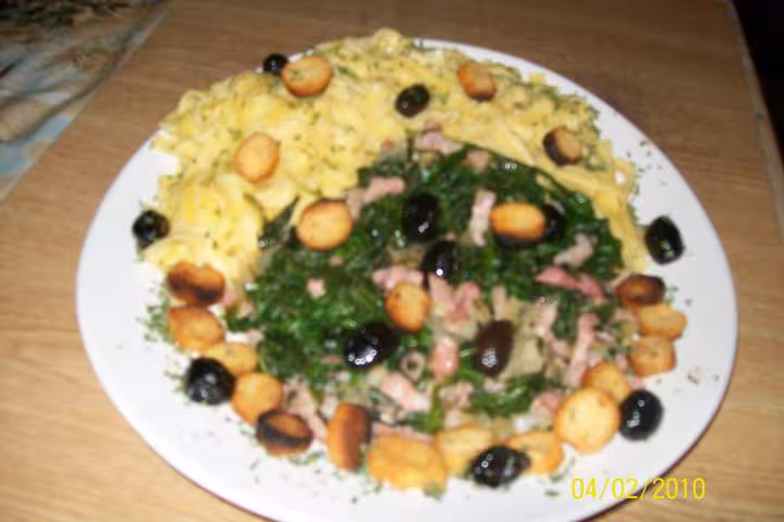 Roquette cuisinee au tagliatelle