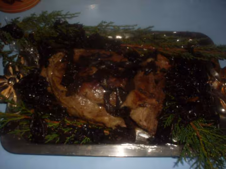 Roti d agneau aux champignons
