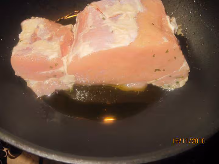 Roti de cote de porc au fenouil