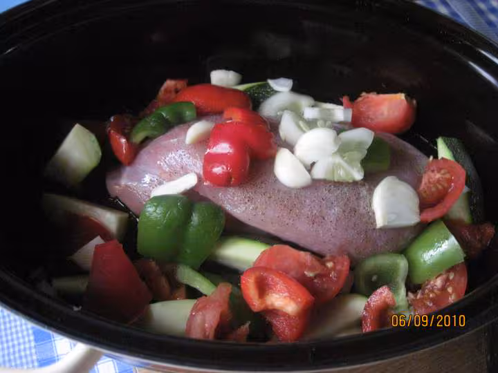 Roti de dinde au legumes cuits a l etouffe