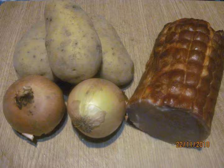 Roti de kassler aux pommes de terre en cocotte