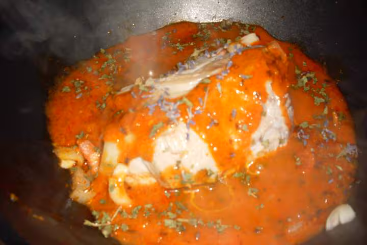 Roti de porc au curry coeurs de celeri