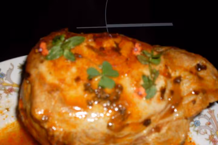 Roti de porc au curry coeurs de celeri