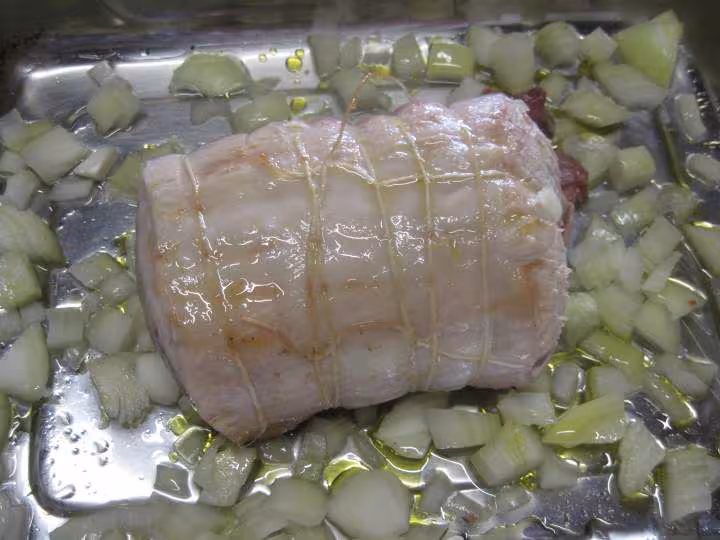 Roti de porc aux aubergines