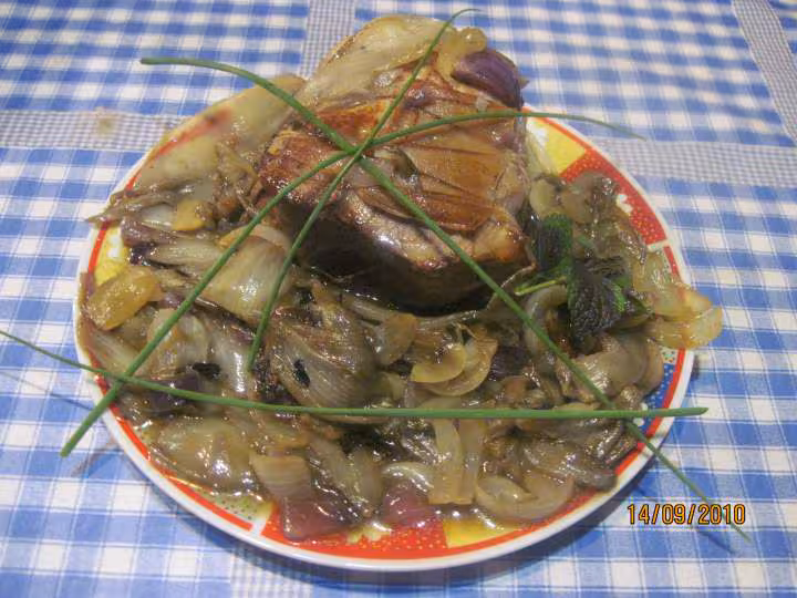 Roti de veau aux endives cuit a l etouffe