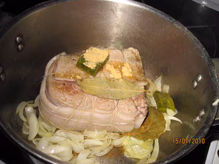 Roti de veau braise aux carottes