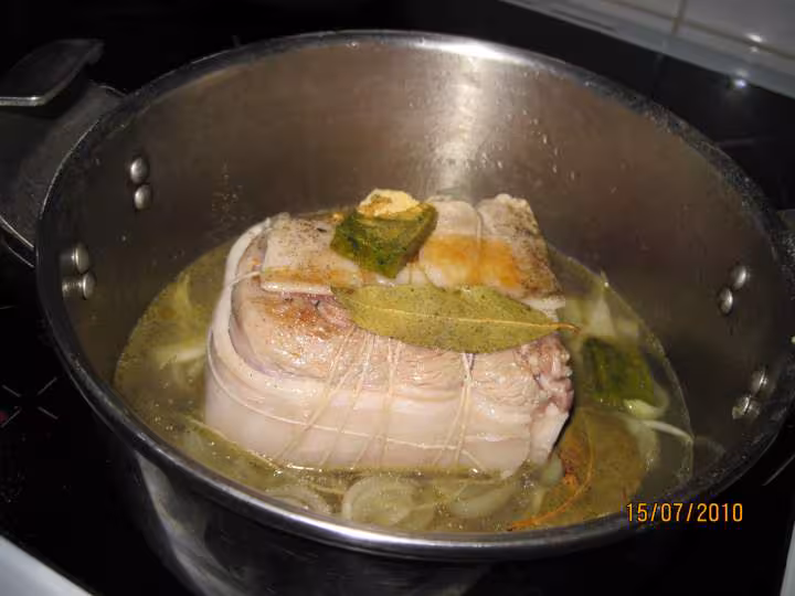 Roti de veau braise aux carottes