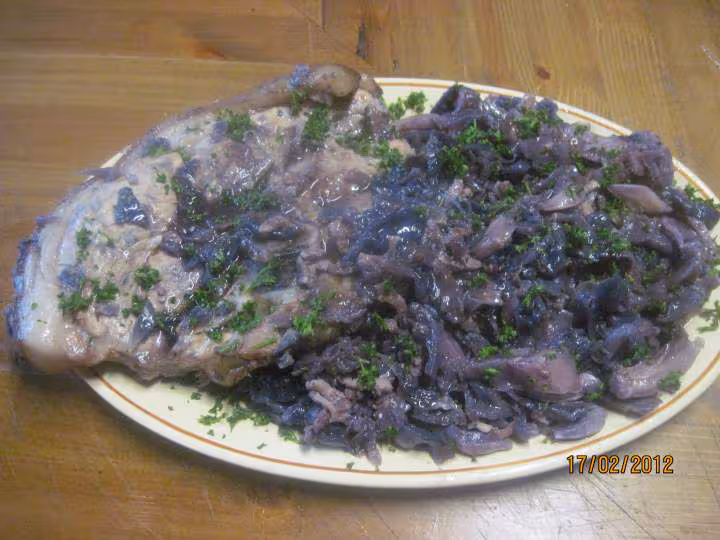 Rouelle de porc au chou rouge a l etouffer