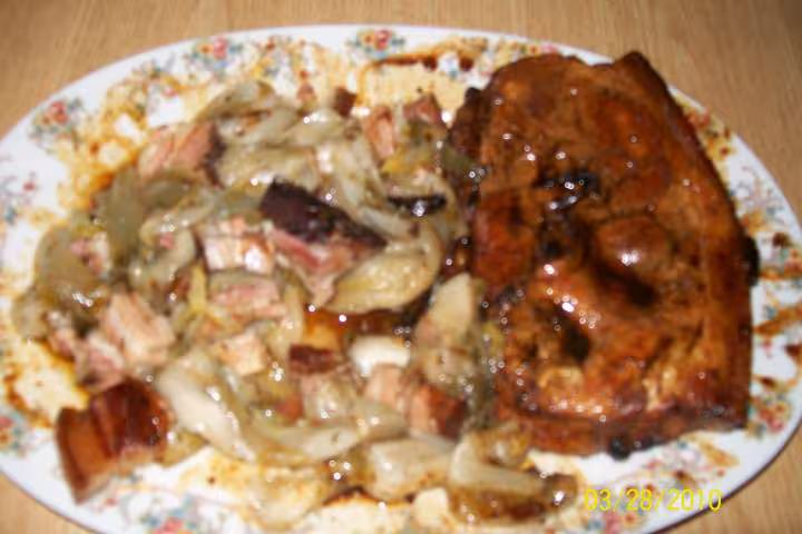 Rouelle de porc aux endives
