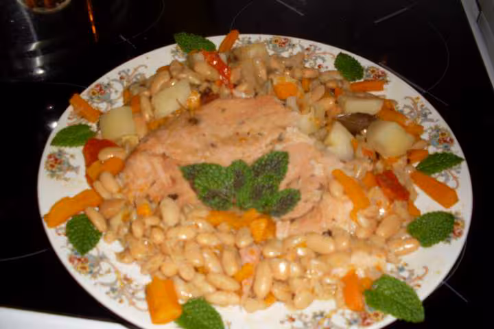 Rouelle de porc aux legumes