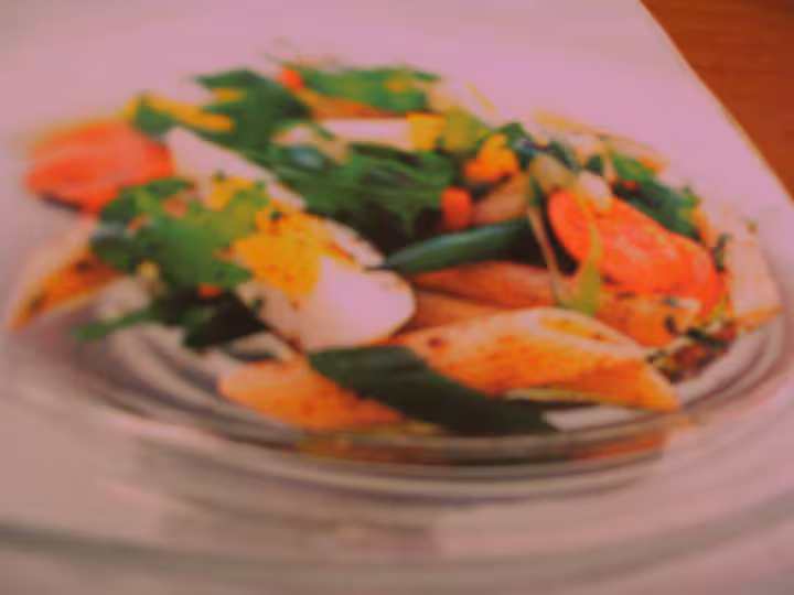 Salade de legumes verts amp des pate penne