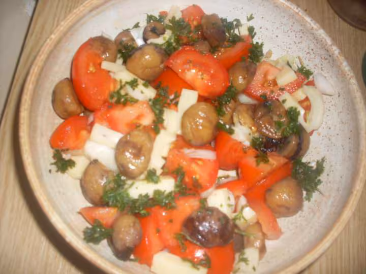 Salade de tomates aux chataignes