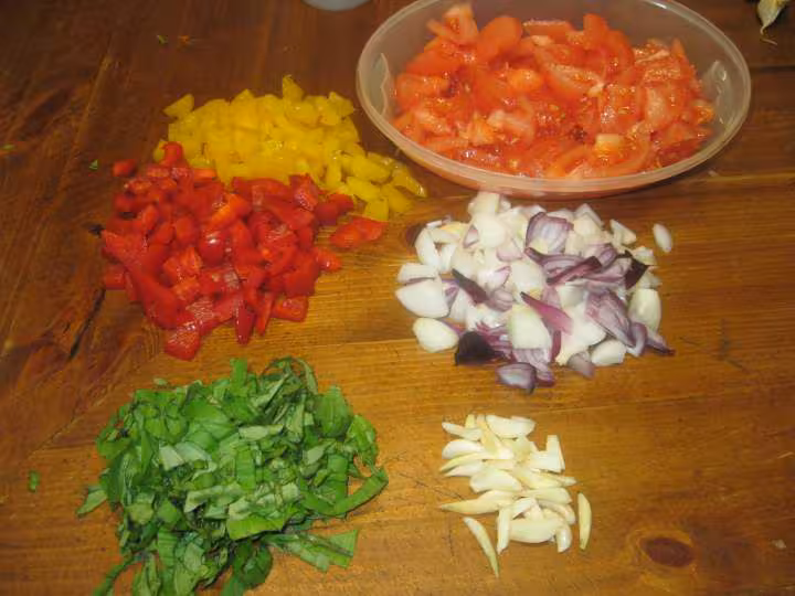 Sauce tomate aux poivrons et basilic