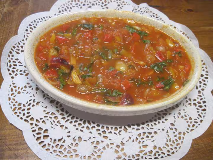 Sauce tomate aux poivrons et basilic