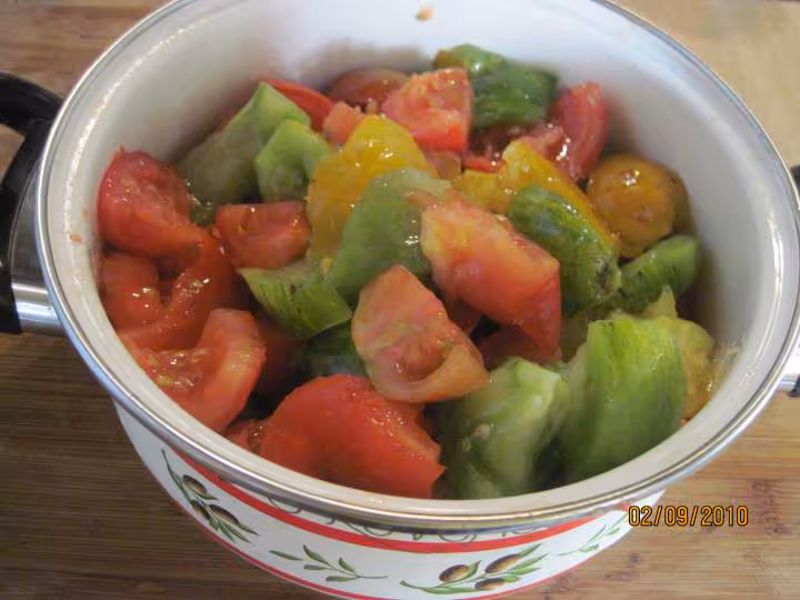 Sauce tomates aux 3 couleurs cuisinees