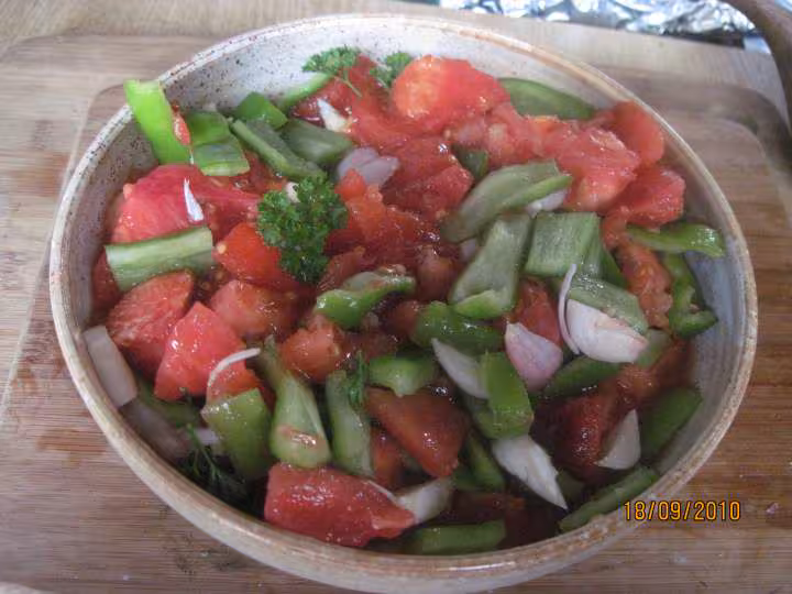 Sauce tomates et poivrons verts
