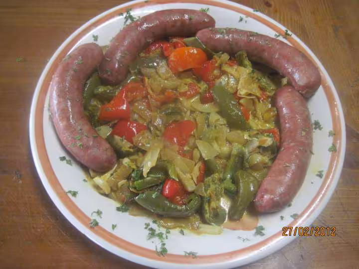Saucises de toulouse aux legumes