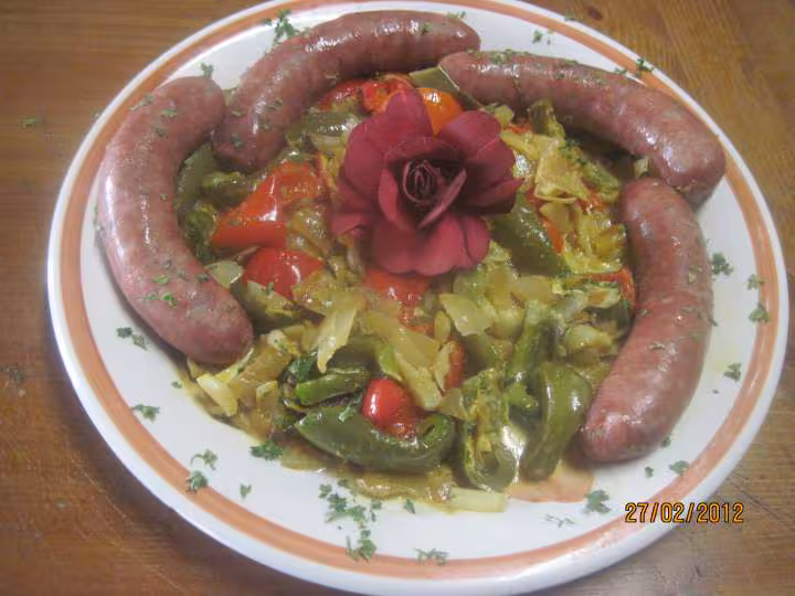 Saucises de toulouse aux legumes