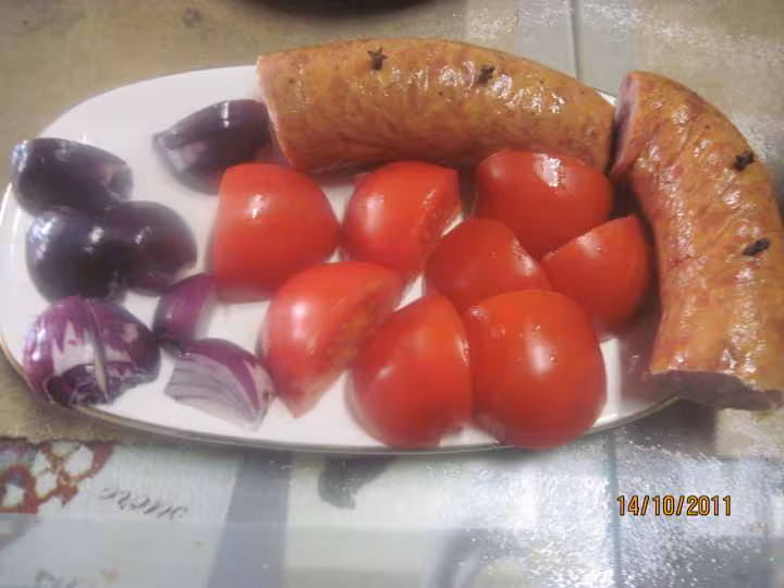 Saucisse fumee aux feves