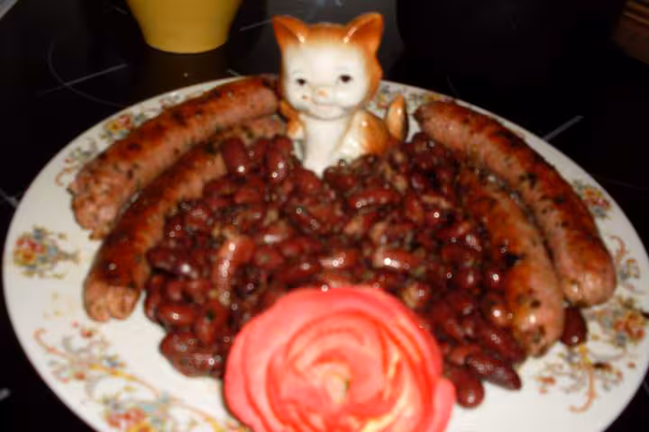 Saucisses aux haricots rouge