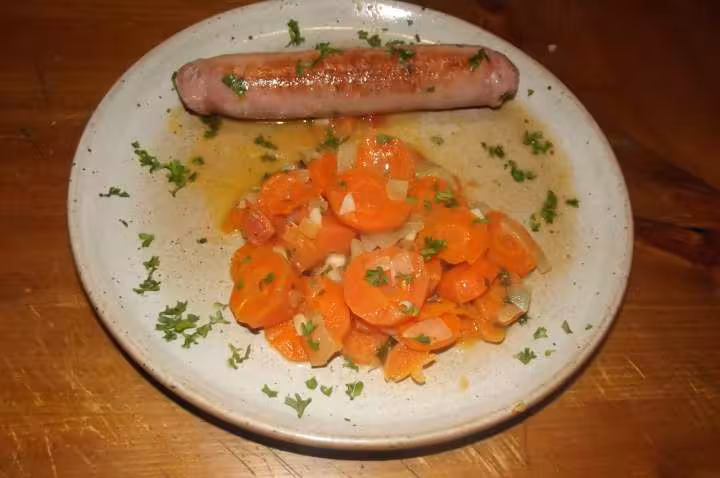 Saucisses de toulouse aux carottes