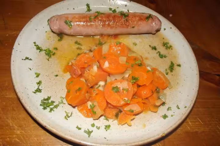 Saucisses de toulouse aux carottes