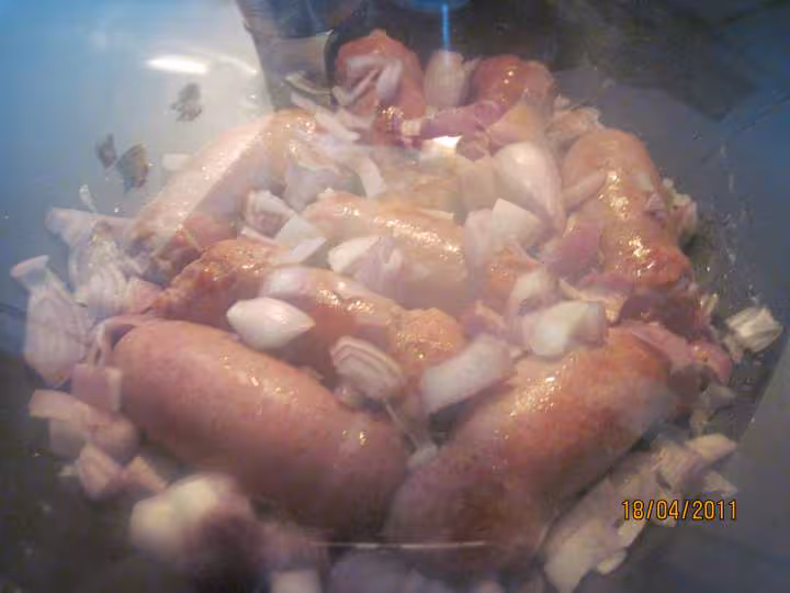 Saucisses de toulouse aux petits legumes