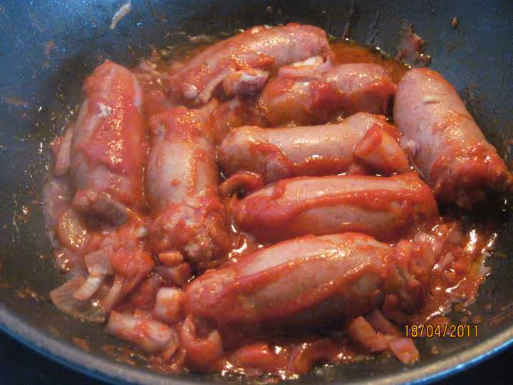 Saucisses de toulouse aux petits legumes