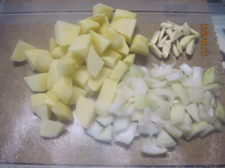 Saucisses de toulouse p de terre au curry