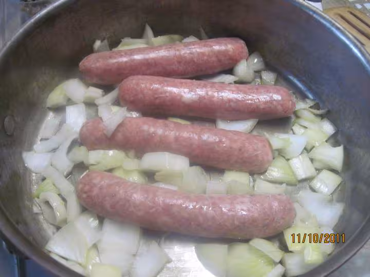 Saucisses de toulouse p de terre au curry