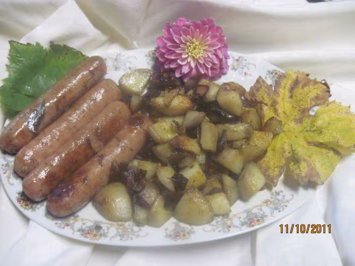 Saucisses de toulouse p de terre au curry