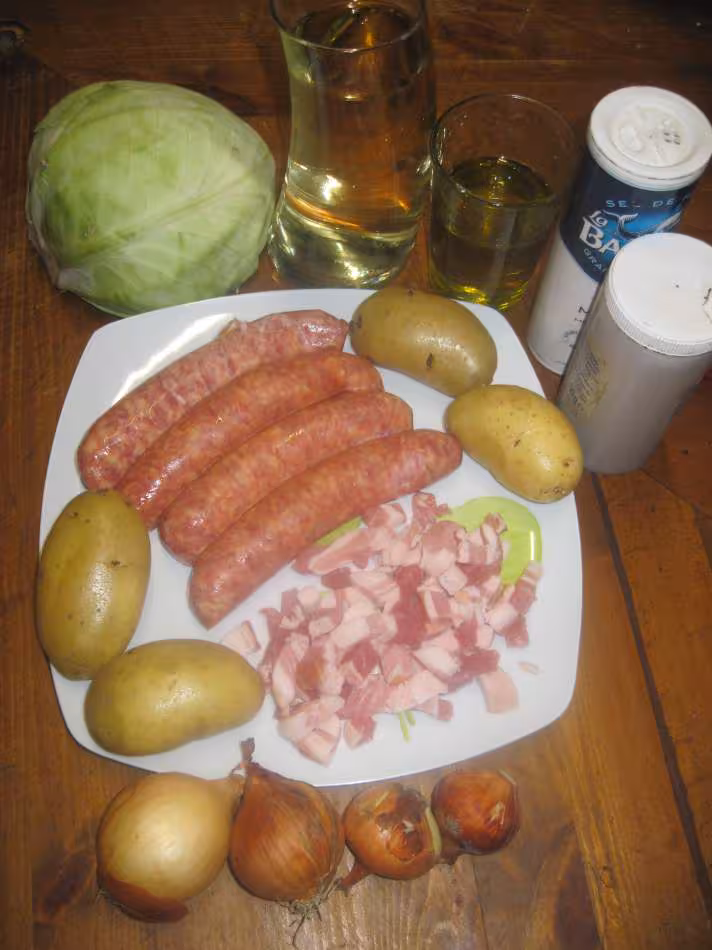 Saucisses diots de savoie aux legumes