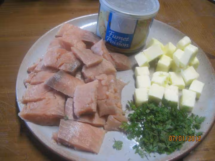 Saumon rose aux pleurotes sauce poisson