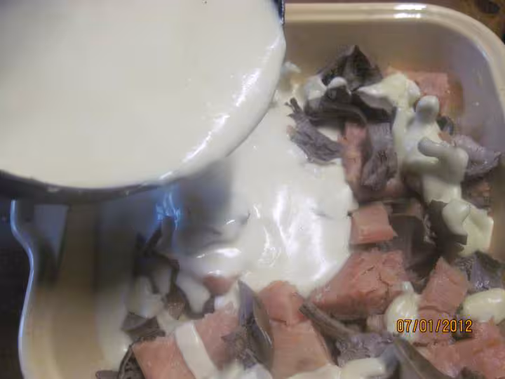 Saumon rose aux pleurotes sauce poisson