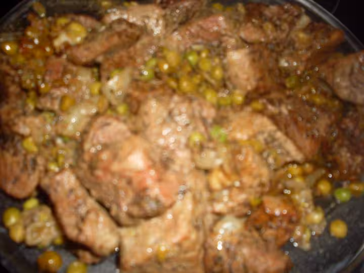 Saute de boeuf aux petits pois