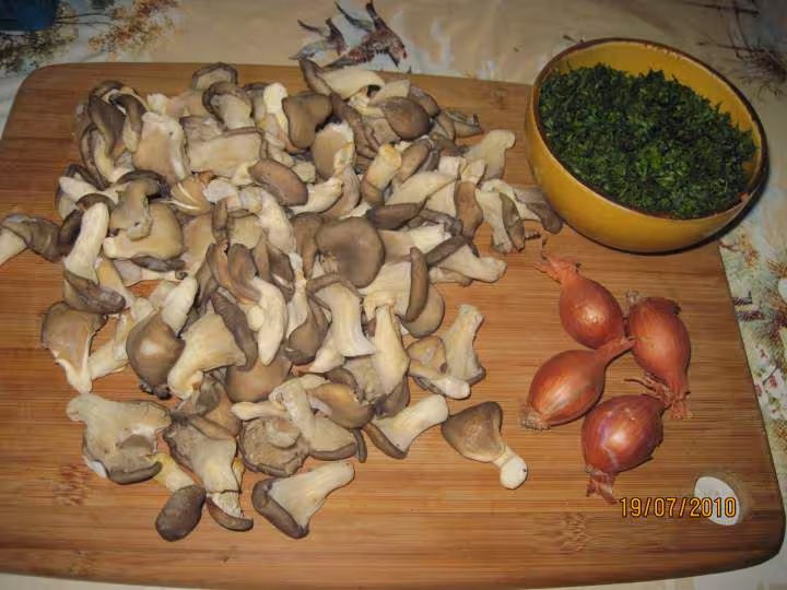 Saute de pleurotes aux echalotes
