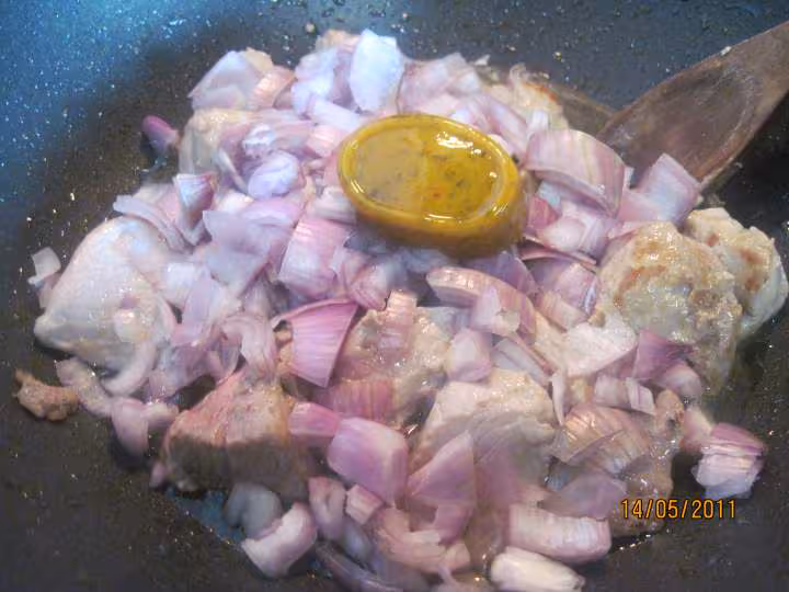 Saute de porc aux champignons epinard