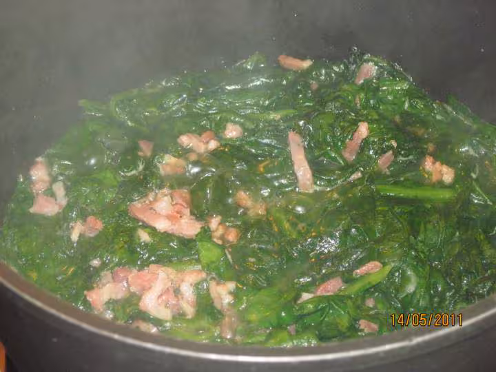 Saute de porc aux champignons epinard