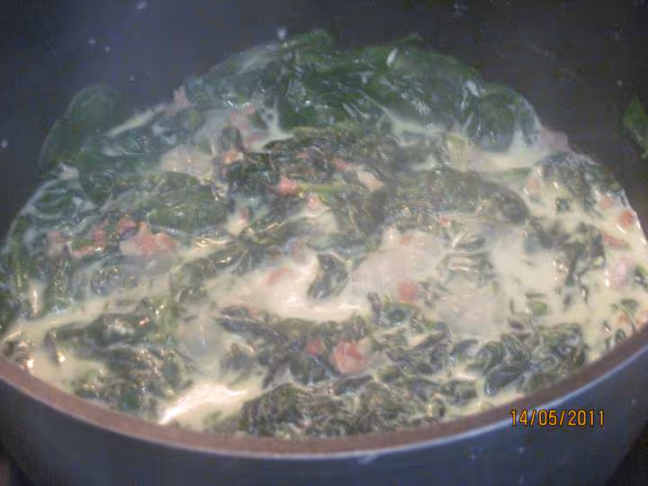 Saute de porc aux champignons epinard