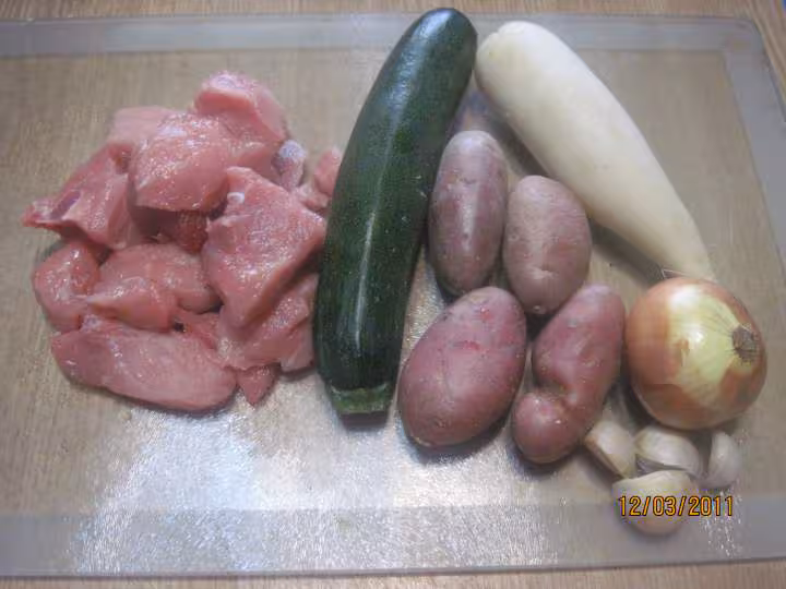 Saute de porc aux des de legumes tikka massala