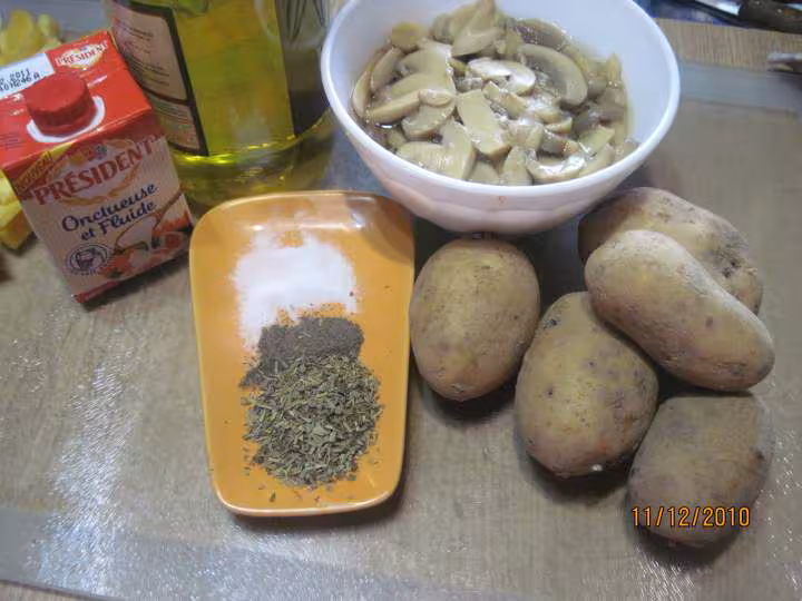 Saute de porc aux legumes en sauce creme