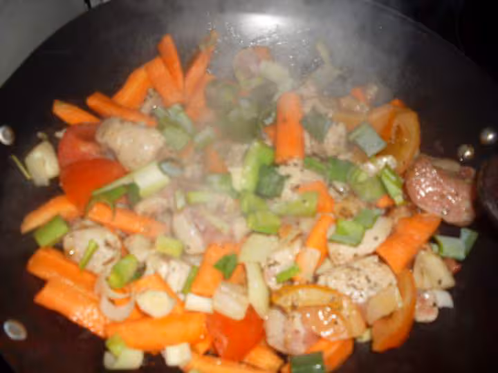 Saute de porc carottes celeris