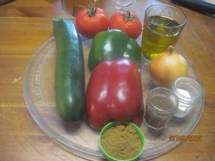 Saute de roti de porc aux legumes et cumin