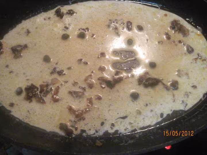 Saute de st jacques et boulgour creme aux capres