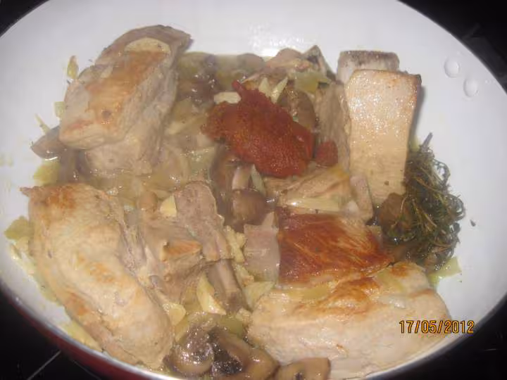 Saute de veau aux champignons sauce tikka masala