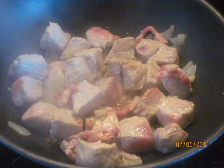Sauter de porc aux divers legumes