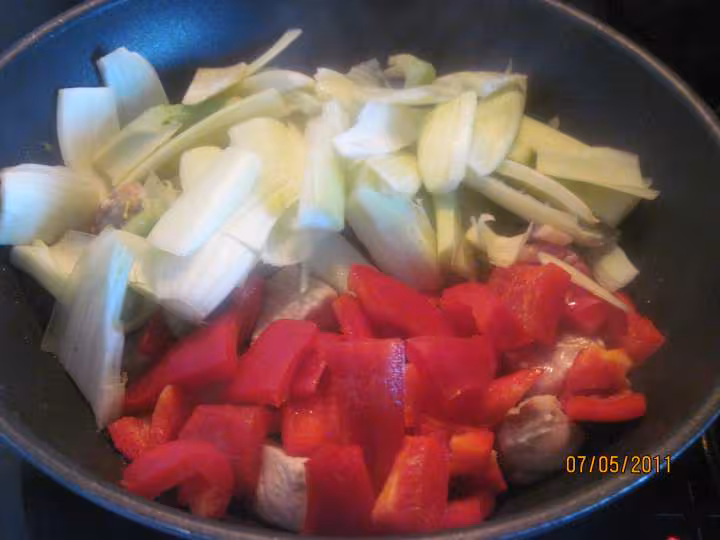 Sauter de porc aux divers legumes